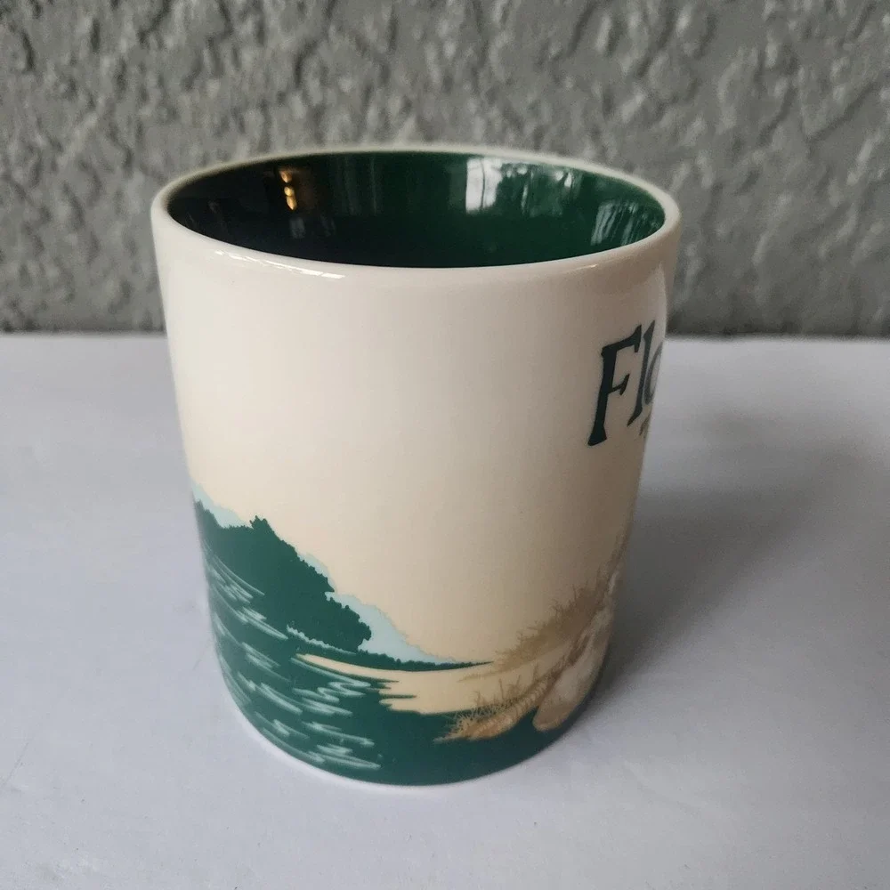 Starbucks Florida Architecture Series City Mug 18oz Alligator Green Cream 2011